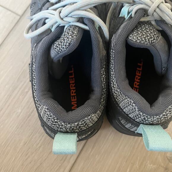 Merrell ‘Alverstone’ Women's 7 Sneaker Hiker Gray Blue Waterproof Boot Outdoor - Picture 9 of 10